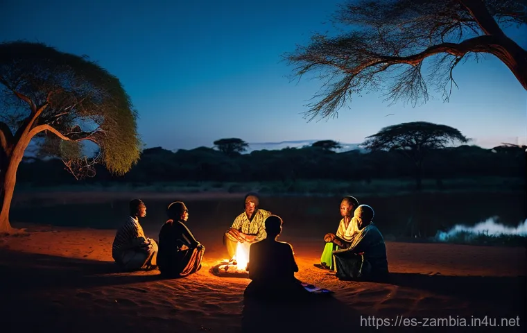 잠비아 로컬 숙소 - **Prompt:** A warm, inviting scene inside a rustic yet clean Zambian kitchen or outdoor cooking area...