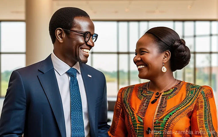 잠비아 미국 관계 - **Prompt:** A symbolic image representing the strong diplomatic bond and shared history between Zamb...