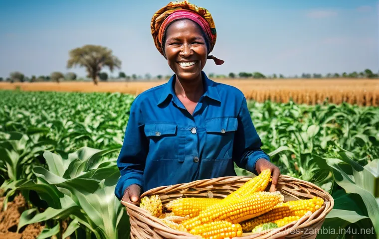 잠비아 미국 관계 - **Prompt:** A heartwarming and hopeful scene depicting the positive impact of humanitarian aid and h...